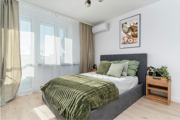 Before — original bedroom before AI redesign