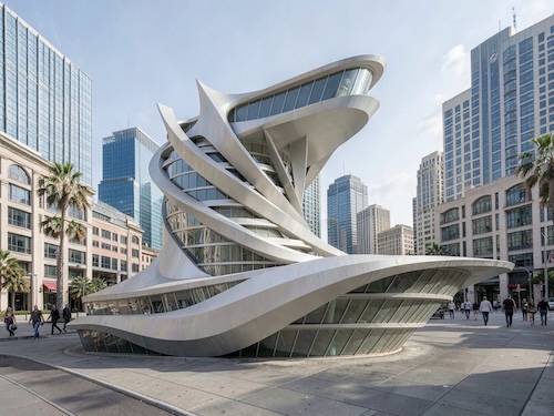 After — Parametric / Zaha Hadid AI render result 3